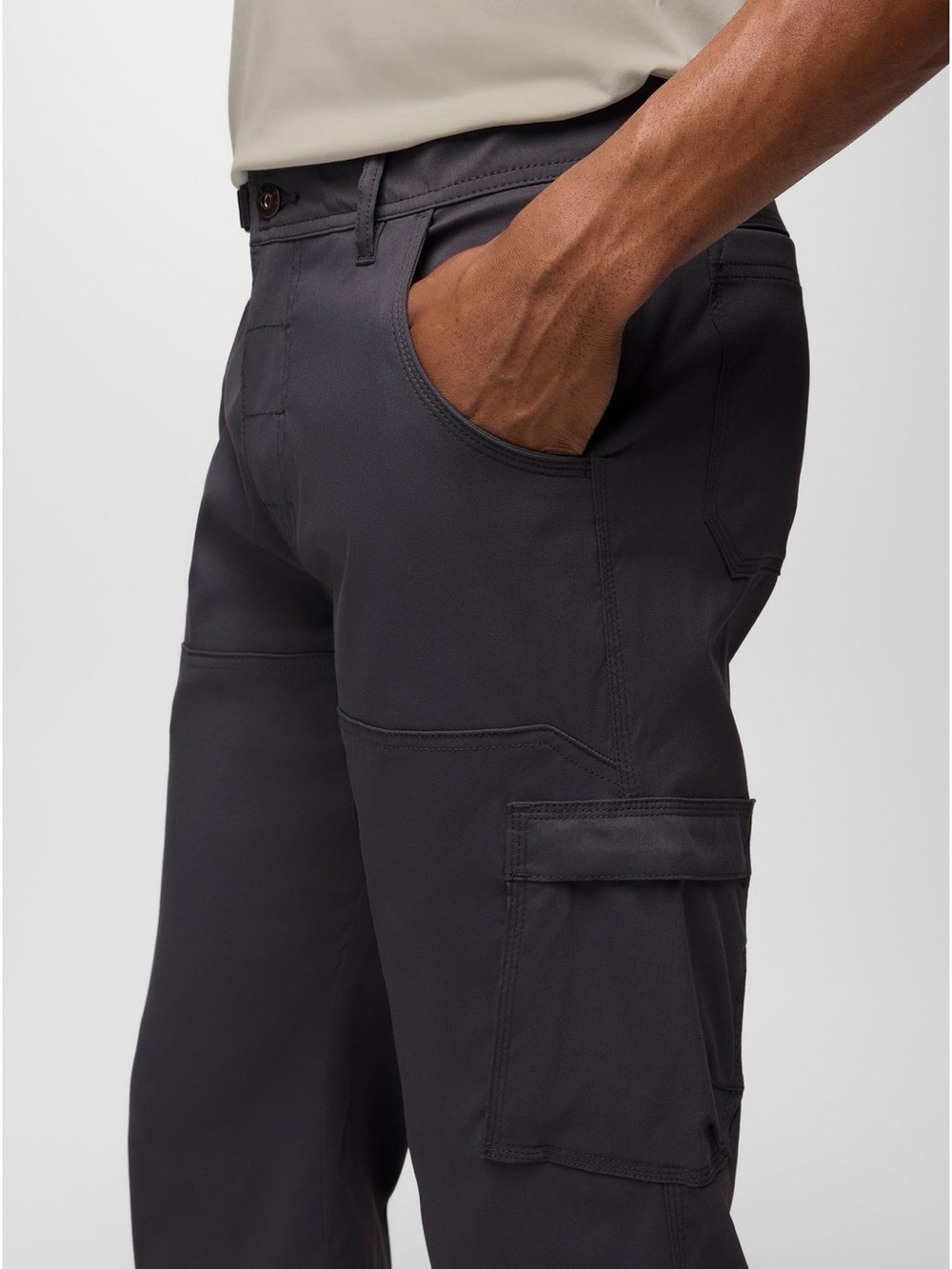 prAna Stretch Zion Cargo Hiking Pants Mens 38x32 Gray Technical Climbing Tech